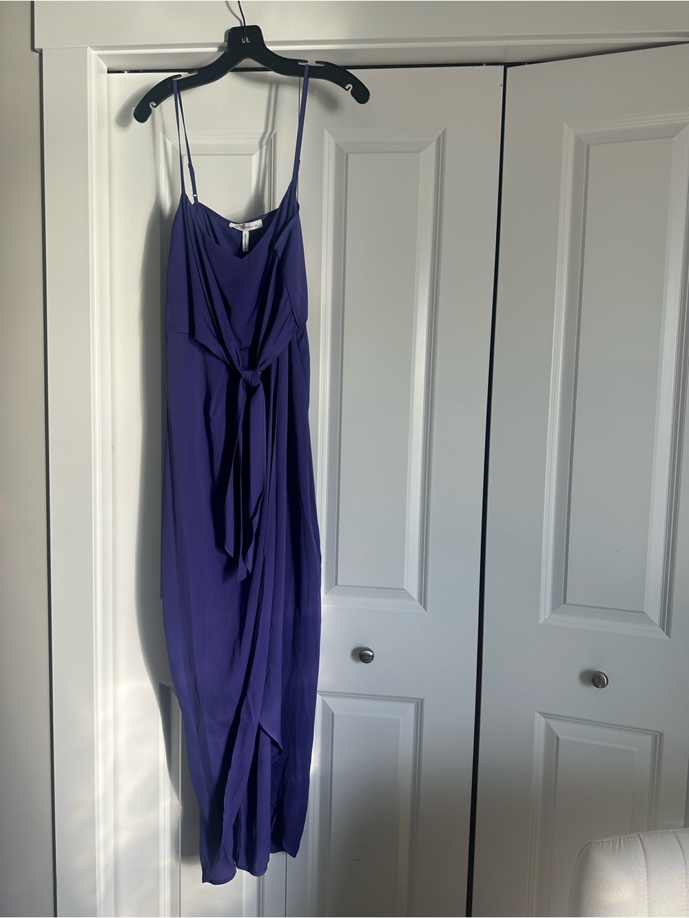 BCBGeneration Purple Maxi Dress with Front Tie